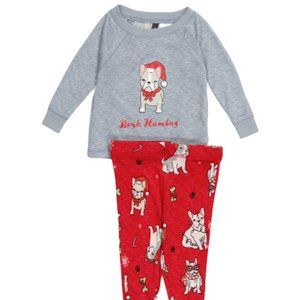 JACLYN INTIMATES Toddler 2pc Bark Humbug Pajama Set